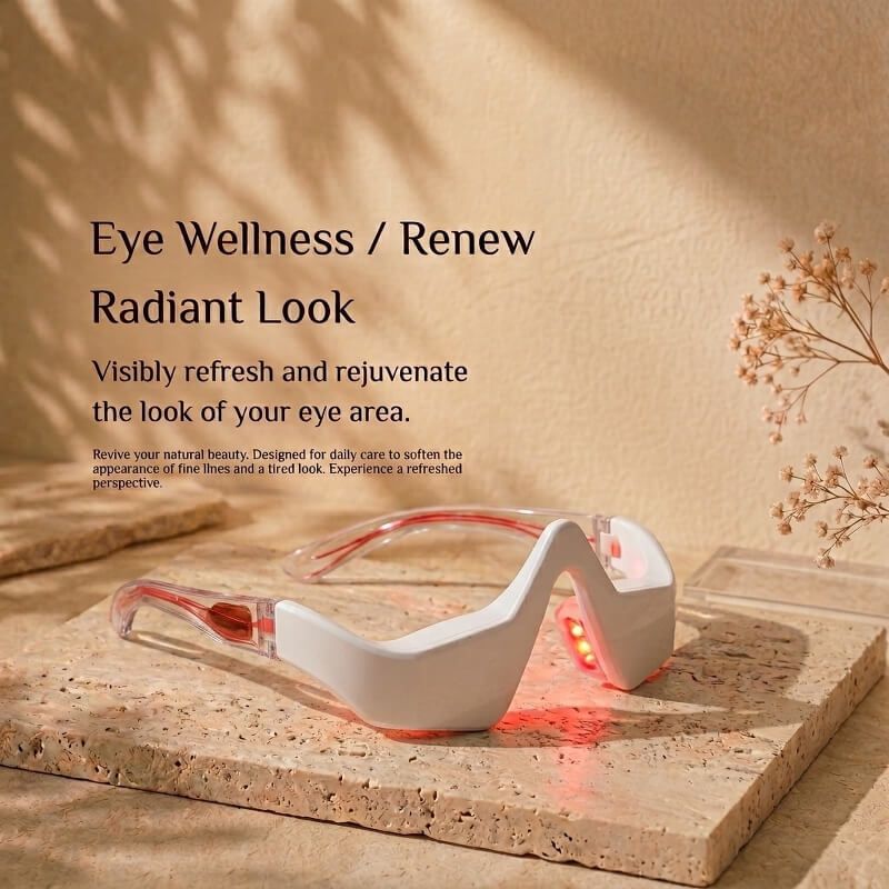 Alurea Halo Eyes red light eye massager glasses, front view